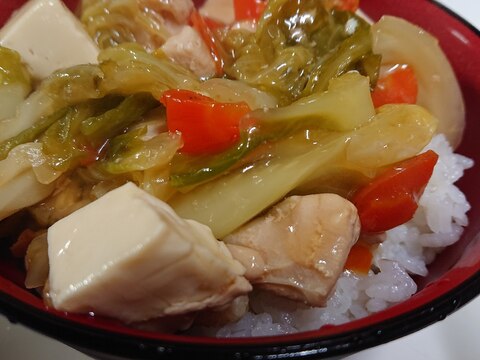 簡単あんかけ！鶏と野菜丼☆